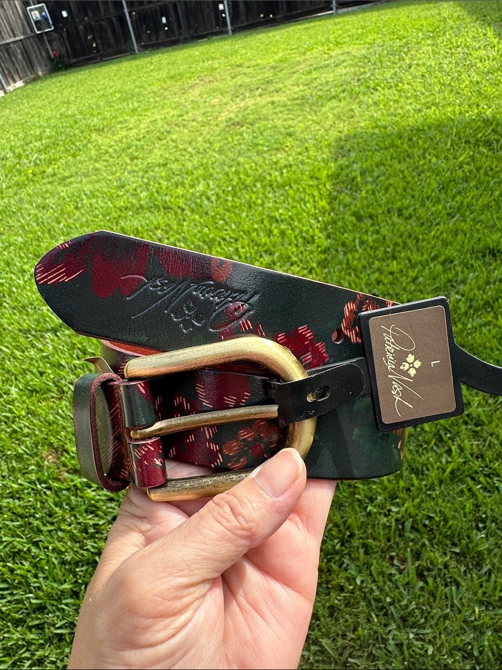 Patricia Nash belt women Floral Leather Belt in Multi-Color
